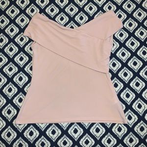 Pink off the shoulder theory tank